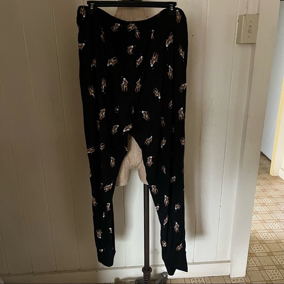 SOLD NEW POLO sz L Black Polo Bear Jockey Pajama Jogger Pants Ralph Lauren - Picture 5 of 8